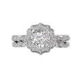 Orbelle Halo Semi-Mount Diamond Ring in 14K White Gold with Lab Grown Diamond