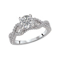 Glemera Bandora Diamond Split Shank Semi-Mount Ring in 14K White Gold