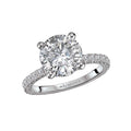 Orbelle Diamond Semi-Mount Engagement Ring | 14K White Gold Hidden Halo Ring