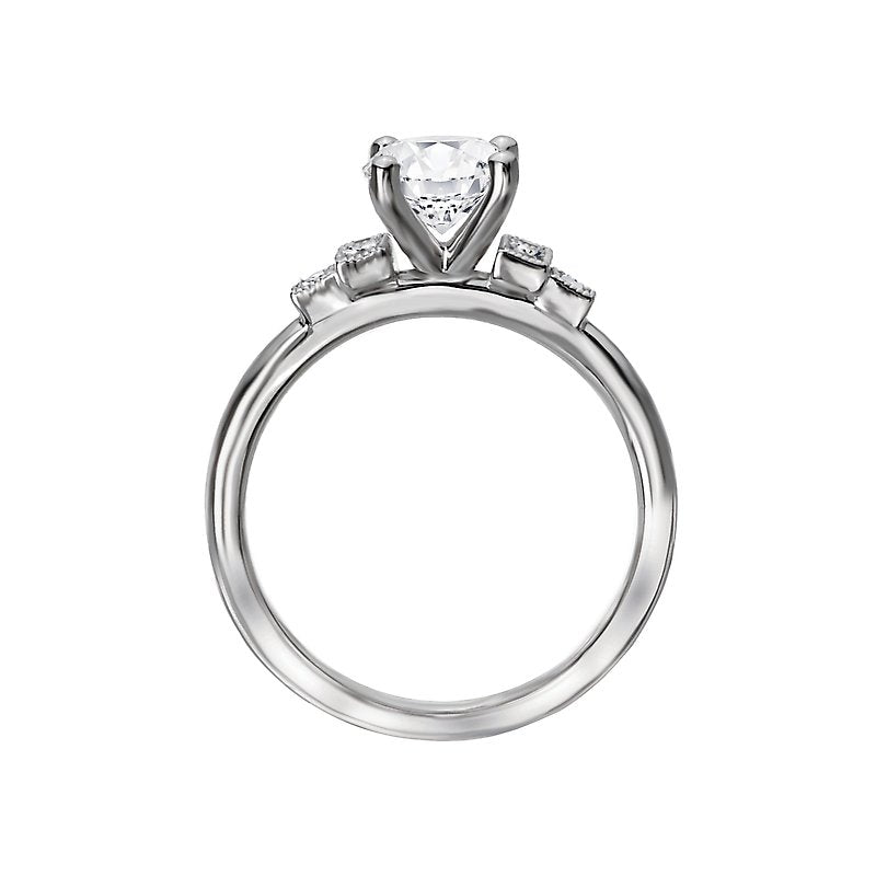 Orbelle Diamond Semi-Mount Engagement Ring - 14K White Gold