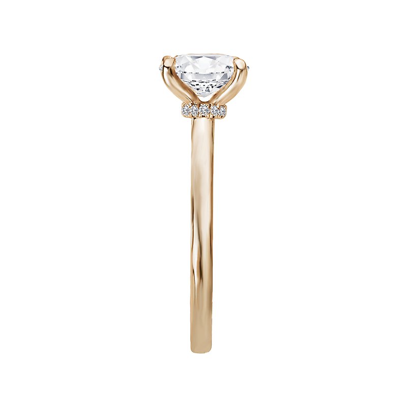 Orbelle Oval Lab Grown Diamond Semi-Mount Engagement Ring in 14K Yellow Gold