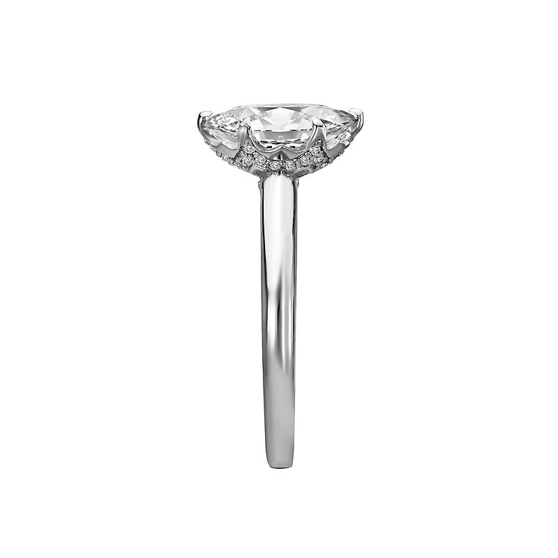 Orbelle 14K White Gold Marquise Cut Diamond Halo Engagement Ring