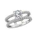 Orbelle 14K White Gold Diamond Split Shank Semi Mount Engagement Ring