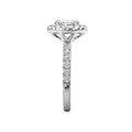 Orbelle Oval Lab Grown Diamond Halo Semi-Mount Ring in 14K White Gold