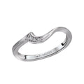 Orbelle Curved Wedding Band 18K White Gold with Round Brilliant Cut Diamonds