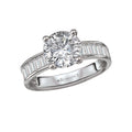 Orbelle 14K White Gold Baguette Diamond Engagement Ring