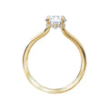 Orbelle Yellow Gold Halo Semi-Mount Engagement Ring with Lab Grown Diamond