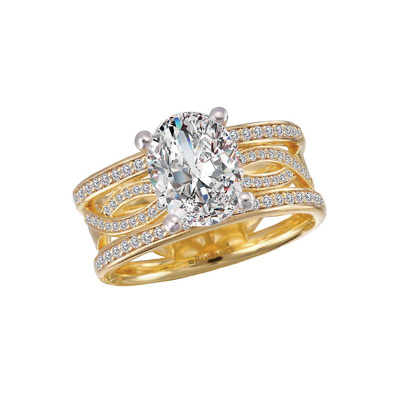 Orbelle Infinity Band Semi-Mount Diamond Engagement Ring in 14K Yellow Gold