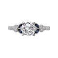 Orbelle Lab Grown Diamond Sapphire and Diamond Semi-Mount Ring