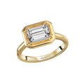 Orbelle Hidden Halo Semi-Mount Engagement Ring in 14K Yellow Gold with Diamond Accents