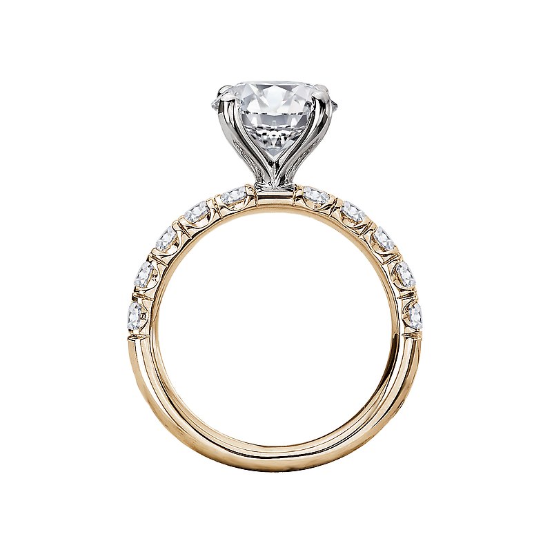 Bandora 14K Yellow Gold Diamond Engagement Ring Semi-Mount