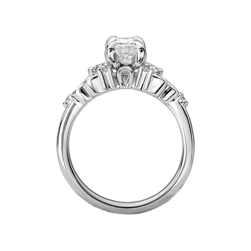 Glemera Bandora 14K White Gold Semi-Mount Diamond Engagement Ring