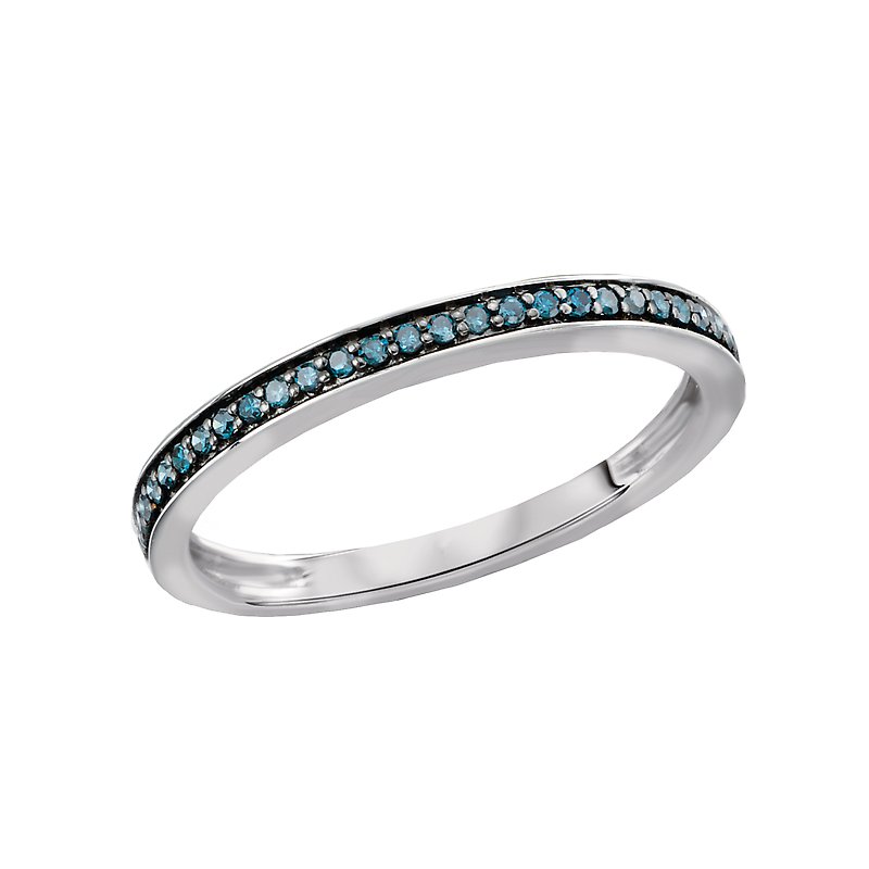 Luxora 14K White Gold Stackable Ladies Diamond Band