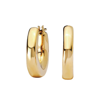 Luxora Essential 14K Yellow Gold Lever-back Hoop Earrings