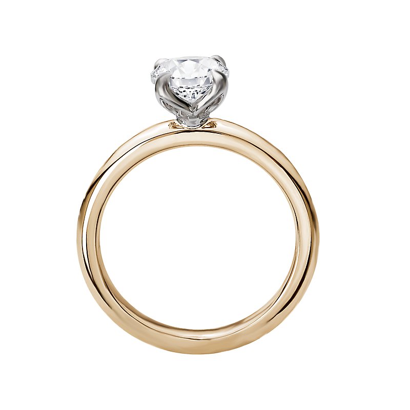 Aurenza Classics Solitaire Semi-Mount Diamond Ring in 14K Yellow Gold