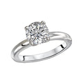 Aurenza Bandoras 14K White Gold Solitaire Diamond Ring Semi-Mount