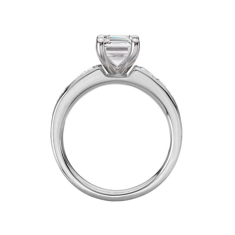 Orbelle Lab Grown Baguette Diamond Engagement Ring | Bandora 14K White Gold