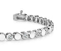 Classic Alternating Circle And Lab - Grown Diamond Bracelet with 4.00 ct.(finished) 4.0mm - Luxury Time NYC