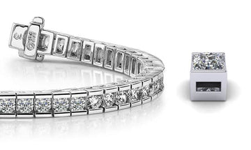 Classic Diamond Box Diamond Tennis Bracelet with 13.30 ct.(finished) 4.5mm - Luxury Time NYC
