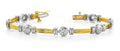 Column Link Bezel Set Diamond Bracelet with 0.98 ct.(finished) 3.4mm - Luxury Time NYC