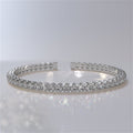 Curved Prong Flexible Diamond Bangle Lab - Grown Diamond Bracelet with 2.48 ct.(finished) 2.5mm - Luxury Time NYC
