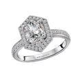 Orbelle Halo Semi-Mount Diamond Ring with Lab Grown Diamond in 14K White Gold