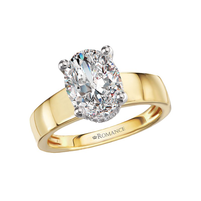 Orbelle Diamond Hidden Halo Engagement Ring in 14K Yellow Gold