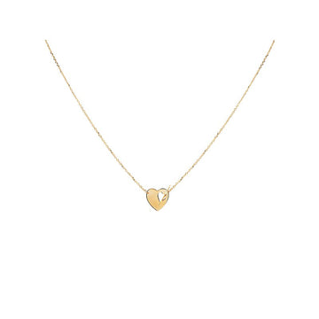 Luxora Italian 14kt Gold Heart Necklace | Toggle Clasp | Adjustable Length