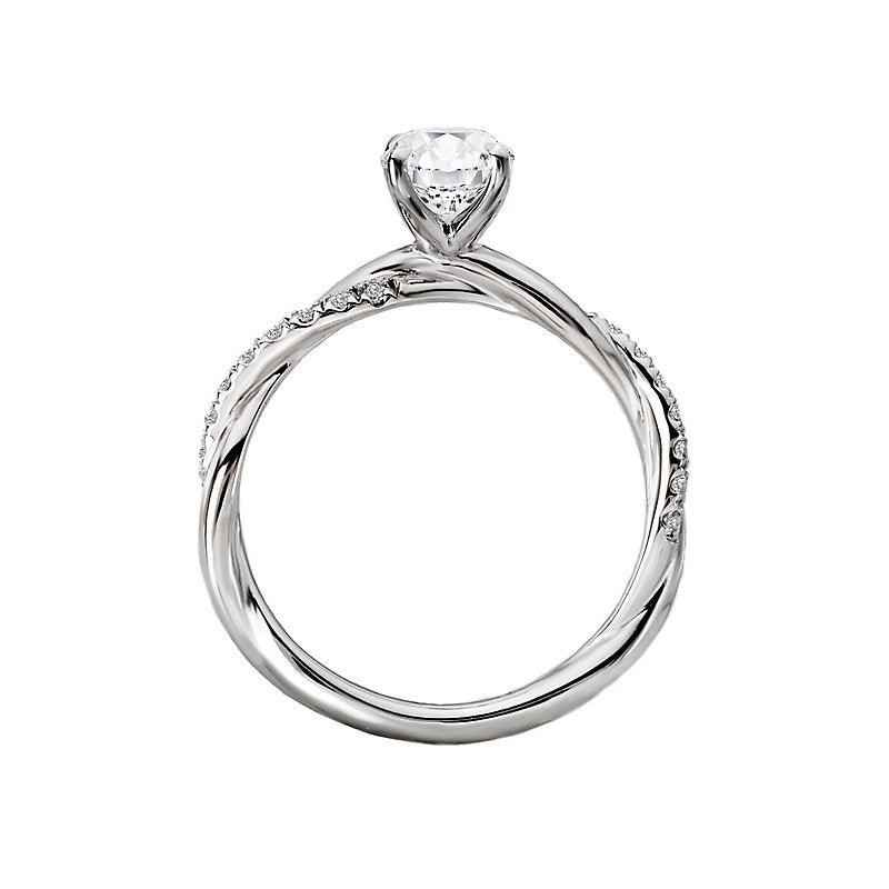 Orbelle White Gold Oval Cut Lab Grown Diamond Semi-Mount Engagement Ring