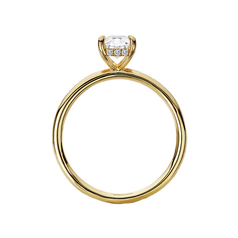 Orbelle Hidden Halo Lab Grown Diamond Engagement Ring in 14K Yellow Gold