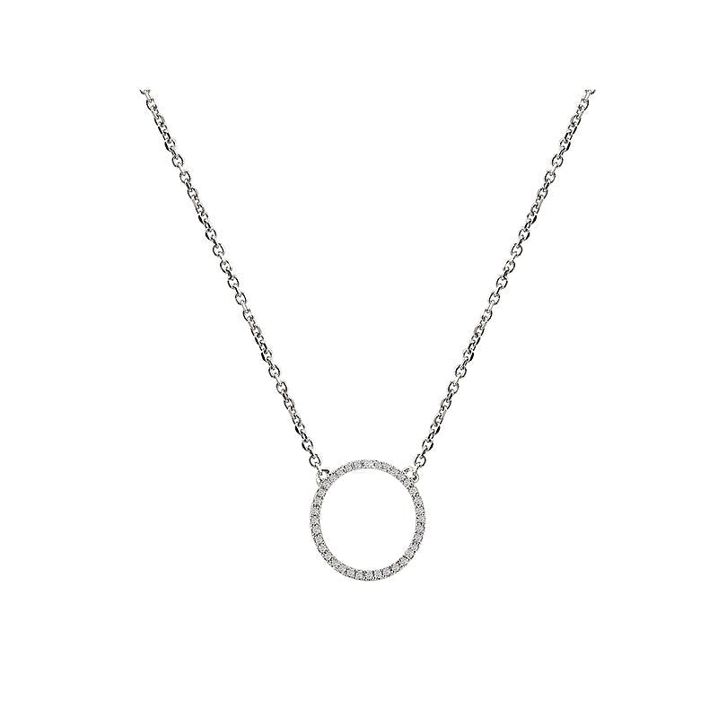 Luxora Ladies Fashion Diamond Necklace - Adjustable Lariat Style in 14K White Gold