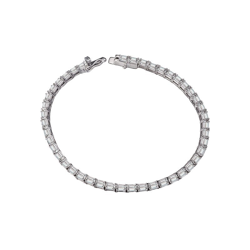Chic Lab Grown Diamond Fashion Bracelet with East/West Facing Emerald Cut Diamonds