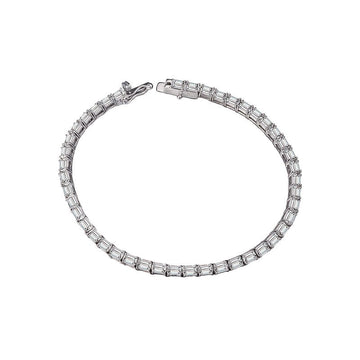 Chic Lab Grown Diamond Fashion Bracelet with East/West Facing Emerald Cut Diamonds