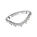 Orbelle Diamond Nesting Wedding Band - 14K White Gold Curved Ring with Pear-Shaped White Diamonds