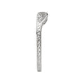 Vintage 14K White Gold Curved Wedding Band with Lab Grown Diamond
