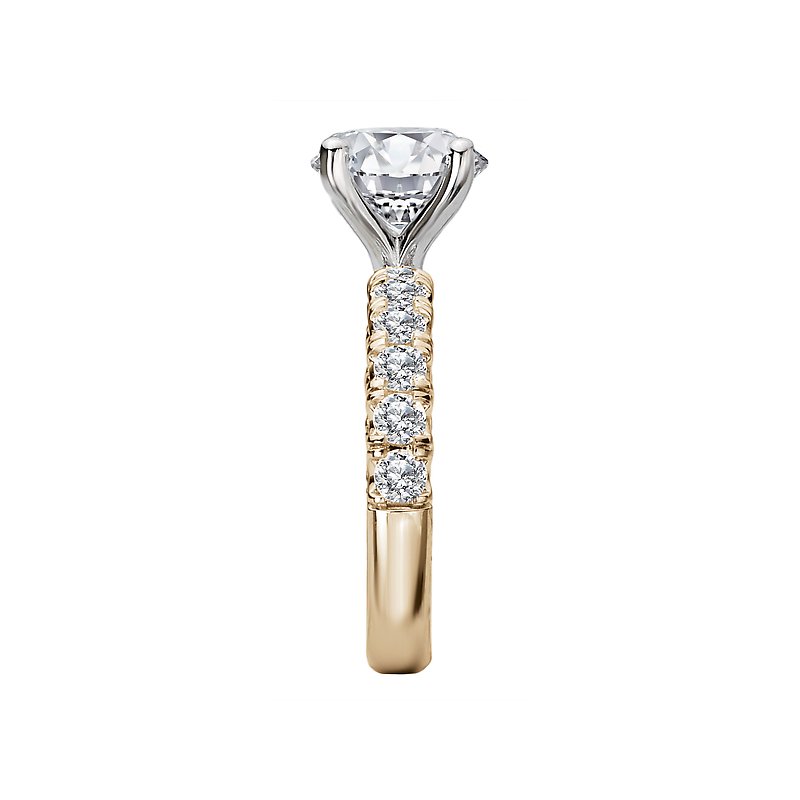 Bandora 14K Yellow Gold Semi-Mount Lab Grown Diamond Engagement Ring