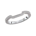Orbelle Diamond Curved Wedding Band in 18K White Gold