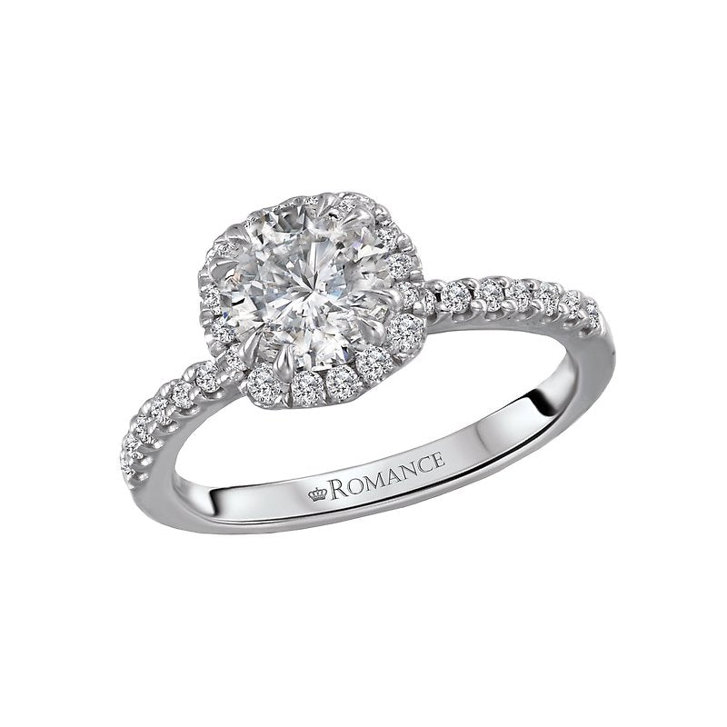Orbelle Bandora Semi-Mount Diamond Engagement Ring in 14K White Gold