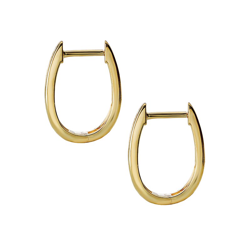 Luxora 14K Yellow Gold Diamond Huggie Style Earrings