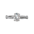 Orbelle White Gold Oval Cut Lab Grown Diamond Semi-Mount Engagement Ring