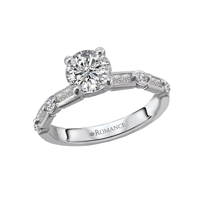 Bandora 18K White Gold Diamond Engagement Ring Semi-Mount