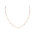 Luxora Italian 14kt Yellow Gold Adjustable Necklace with Pink Quartz and Tourmaline