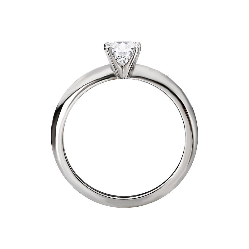Glemera Solitaire Diamond Engagement Ring - 14K White Gold