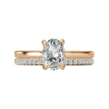 Orbelle Oval Lab Grown Diamond Semi-Mount Engagement Ring in 14K Yellow Gold