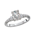 Bandora 14K White Gold Oval Lab Grown Diamond Semi-Mount Engagement Ring
