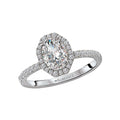 Orbelle Diamond Semi-Mount Halo Engagement Ring - 14K White Gold