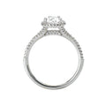 Orbelle Halo Semi-Mount 14K White Gold Pear Shaped Lab Grown Diamond Ring