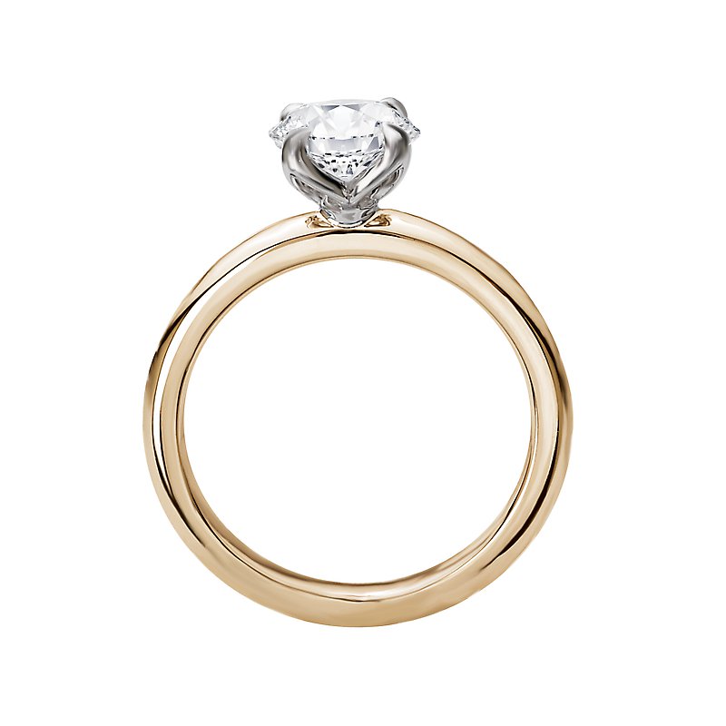 Aurenza Bandoras 14kt Yellow Gold Solitaire Diamond Ring Semi-Mount