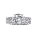Orbelle Lab Grown Diamond Band Semi-Mount Engagement Ring - Bandora 14K White Gold Round Stone