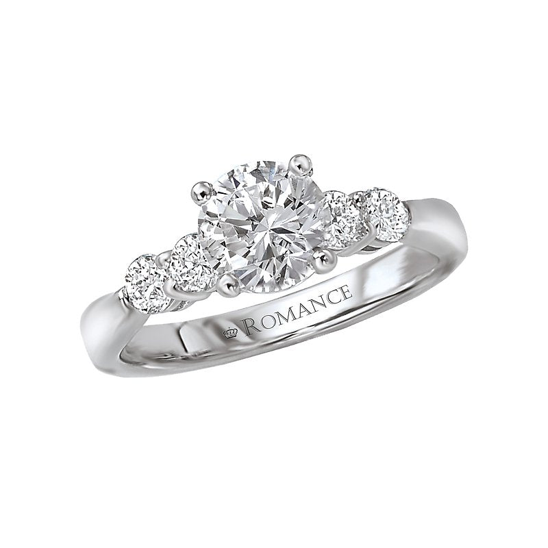 Orbelle 14K White Gold Semi-Mount Diamond Ring - Bandora Style
